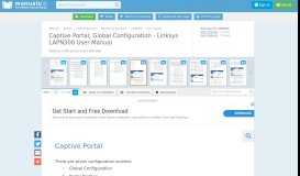 
							         Captive Portal; Global Configuration - Linksys LAPN300 User Manual ...								  
							    