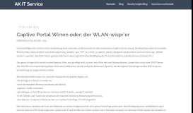 
							         Captive Portal Wirren oder: der WLAN-wispr´er – AK IT Service								  
							    
