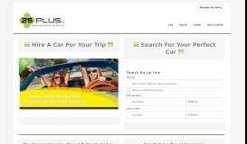 
							         Car Hire Worldwide | Cheap Car Hire Rates with 25plus.ie								  
							    