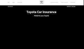 
							         Car Insurance | Comprehensive Car Insurance | Toyota Insurance								  
							    