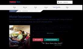 
							         Car Insurance quotes and information - Tesco Bank								  
							    