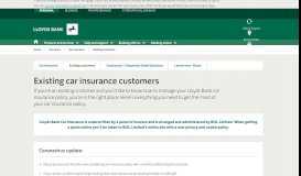
							         Car Insurance UK | Existing Customers - Lloyds Bank								  
							    