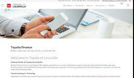 
							         Car Loan and Lease in Louisville | Toyota of Louisville Financing								  
							    