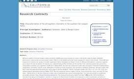 
							         CARB Research Contracts - California Air Resources Board - CA.gov								  
							    