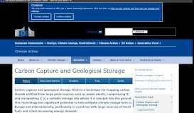 
							         Carbon Capture and Geological Storage | Climate Action								  
							    
