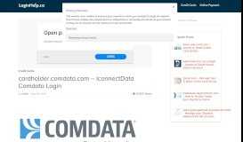 
							         cardholder.comdata.com - IconnectData Comdata Login - Login Helps								  
							    