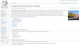
							         Cardiff University School of Music - Wikipedia								  
							    