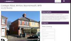 
							         Cardigan Road, Winton, Bournemouth, BH9 - £1,250 ... - mystudentpod								  
							    