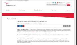 
							         Cardinal Health acquires Mirixa Corporation - Press Releases ...								  
							    