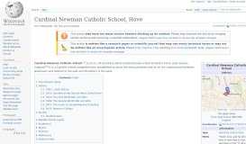 
							         Cardinal Newman Catholic School, Hove - Wikipedia								  
							    