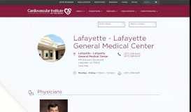 
							         Cardiologist in Lafayette | PVD Specialists in Lafayette								  
							    