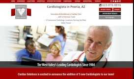 
							         Cardiologists In Peoria | Cardiac Solutions - Peoria, Arizona								  
							    