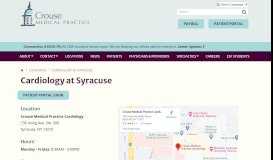 
							         Cardiologists in Syracuse, NY | Heart Doctors Syracuse | Crouse ...								  
							    