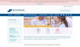 
							         Cardiology Services & Diagnostic Test | Norwood Hospital								  
							    