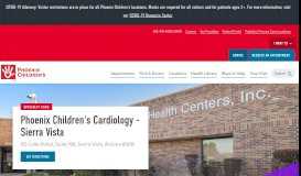 
							         Cardiology - Sierra Vista | Phoenix Children's Hospital								  
							    