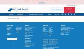 
							         Cardiovascular Medicine: Holy Family Hospital in Methuen & Haverhill ...								  
							    
