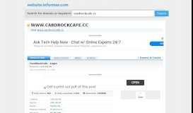
							         cardrockcafe.cc at WI. CardRockCafe - Login - Website Informer								  
							    