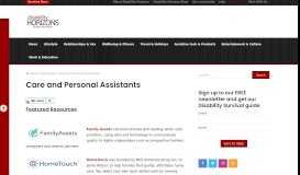 
							         Care and Personal Assistants | Disability Horizons								  
							    
