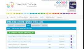
							         Care, Childcare And Health & Social Care - Search Tameside College ...								  
							    