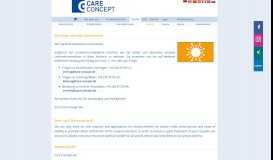 
							         Care Concept AG • Auslandskrankenversicherung • • Service • • Anschrift								  
							    