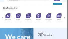
							         Care Hospitals - Multispecialty Healthcare Centers in India								  
							    