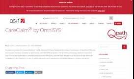 
							         CareClaim® by OmniSYS - QS/1 Pharmacy Management ...								  
							    