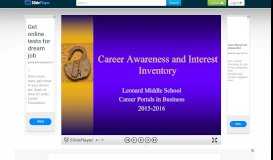 
							         Career Awareness and Interest Inventory Leonard Middle School ...								  
							    