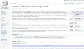 
							         Career Connections Charter High School - Wikipedia								  
							    