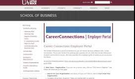 
							         Career Connections Employer Portal - College of Business								  
							    