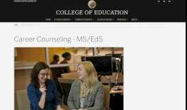 
							         Career Counseling | College of Education - FSU								  
							    
