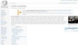 
							         Career counseling - Wikipedia								  
							    