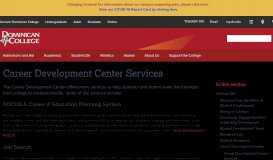 
							         Career Development Center Services - Dominican College								  
							    
