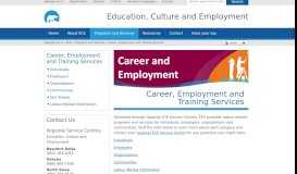 
							         Career, Employment and Training Services | Education, Culture and ...								  
							    