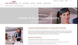 
							         Career Entry Requirements - Air Mauritius								  
							    