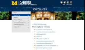 
							         Career Interests - Search Jobs | UM Careers - University of Michigan								  
							    