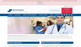 
							         Career Opportunities and For Professionals: Morton Hospital | A ...								  
							    