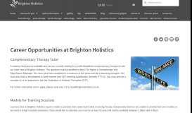 
							         Career Opportunities at Brighton Holistics in Brighton								  
							    