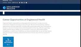 
							         Career Opportunities at Englewood Health | Englewood Health								  
							    