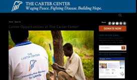 
							         Career Opportunities at The Carter Center								  
							    