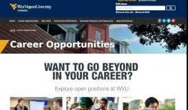 
							         Career Opportunities | Careers | West Virginia University								  
							    