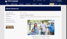 
							         Career Opportunities | Human Resources | Georgia Southern University								  
							    