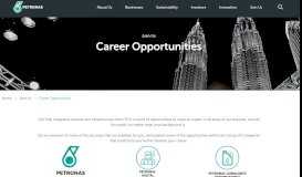 
							         Career Opportunities | PETRONAS								  
							    