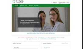 
							         Career Opportunities - Rush University Medical Center								  
							    