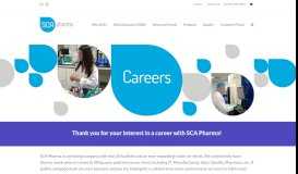 
							         Career Opportunities - SCA Pharma								  
							    