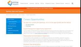 
							         Career Opportunities - Summa Health								  
							    
