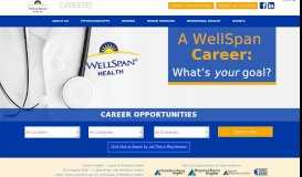 
							         Career Opportunities | WellSpan Careers								  
							    