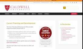 
							         Career Planning and Development - Caldwell University, New Jersey								  
							    