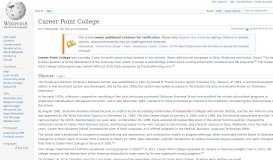 
							         Career Point College - Wikipedia								  
							    