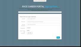 
							         Career Portal Sign Up - RVCE Career Portal								  
							    