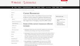 
							         Career Resources | Desautels Faculty of Management - McGill ...								  
							    